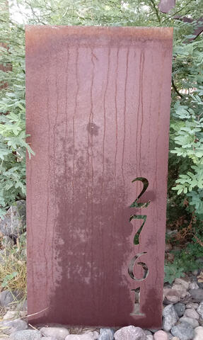 Steel address sign