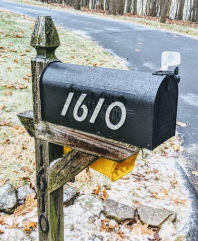 Single Aluminum Diamond plate address numbers